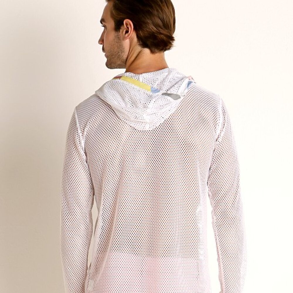 Mens Long sleeve Mesh Shirt in Black - Picture 6 of 6